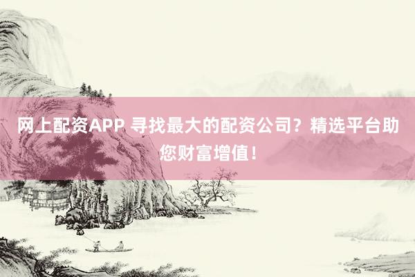 網(wǎng)上配資APP 尋找最大的配資公司？精選平臺助您財富增值！
