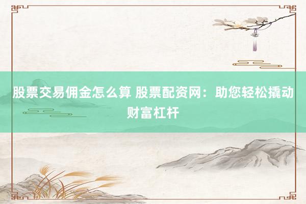股票交易傭金怎么算 股票配資網(wǎng)：助您輕松撬動(dòng)財(cái)富杠桿